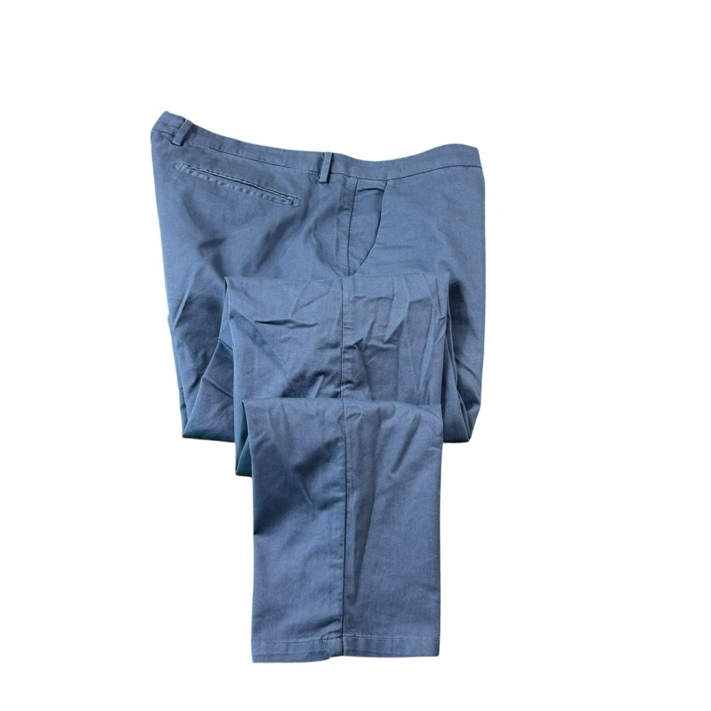 Luca Faloni Blue Cotton Blend Men's Chino Pant Size 36x32